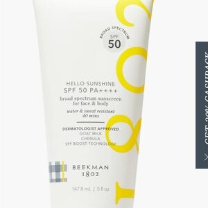 Beekman 1802 Hello Sunshine SPF 50
Sunscreen for Face & Body